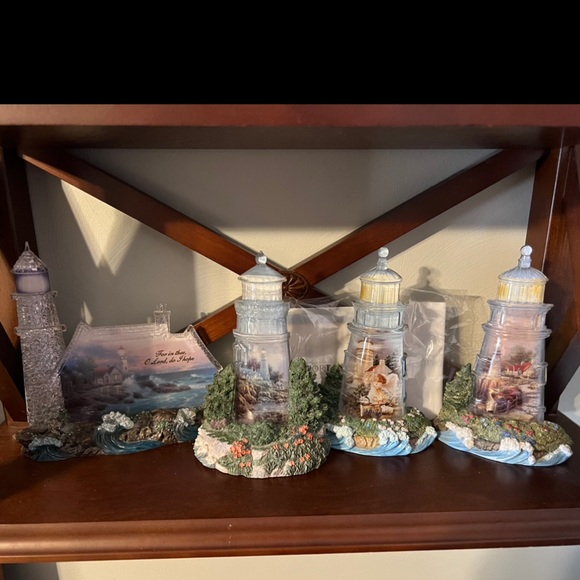 Thomas Kincade Safe Harbor lighthouse collection *Limited Edition* lot of 4 - Picture 3 of 8